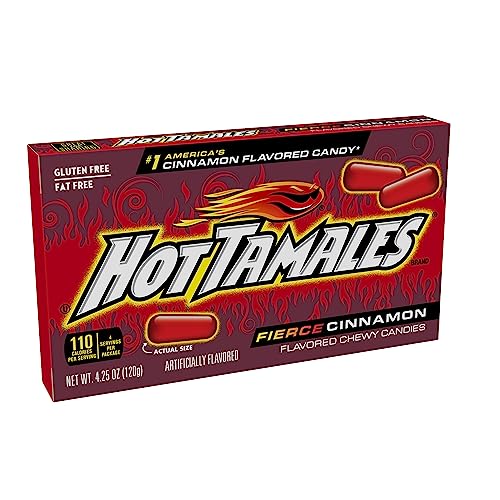 Hot Tamales Fierce Cinnamon Candy, 4.25oz Theater Box, Pack of 12
