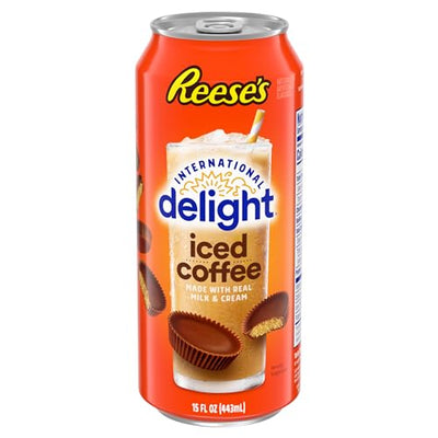 International Delight Iced Coffee, REESE'S, Grab and Go Coffee Drinks Made with Real Milk and Cream, 15 fl oz (Pack of 12)