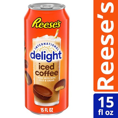 International Delight Iced Coffee, REESE'S, Grab and Go Coffee Drinks Made with Real Milk and Cream, 15 fl oz (Pack of 12)