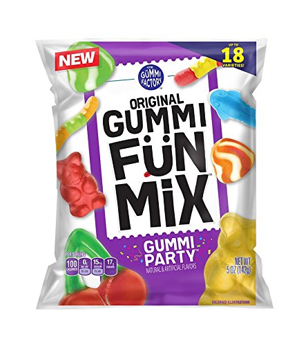 Original Gummi Fun Mix Candy - Variety Party Pack, Assorted Fruit Flavors, Chewy Gummy Treat, Ideal for Snacking & Sharing, 5 oz