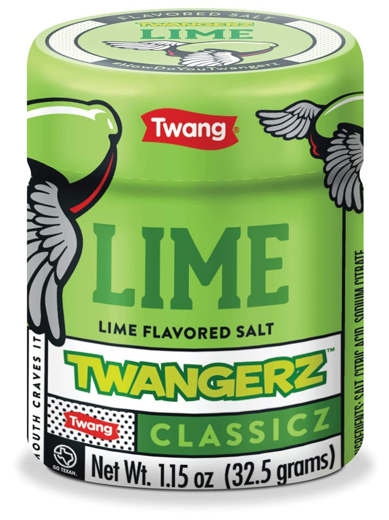 Twangerz Lime Seasoning Salt Snack Topping, 1.15-Ounce Shaker (Pack of 10)