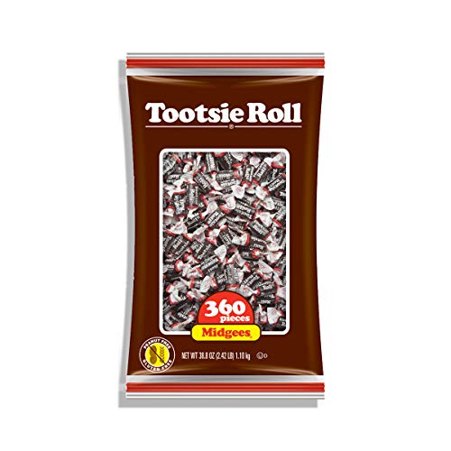 Tootsie Roll Midgees - 360 Piececount, 38.8 Oz Bag, Chocolate