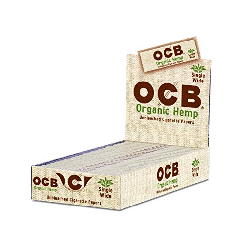 OCB Hemp Single Wide Cigarette Paper 24 Count Display