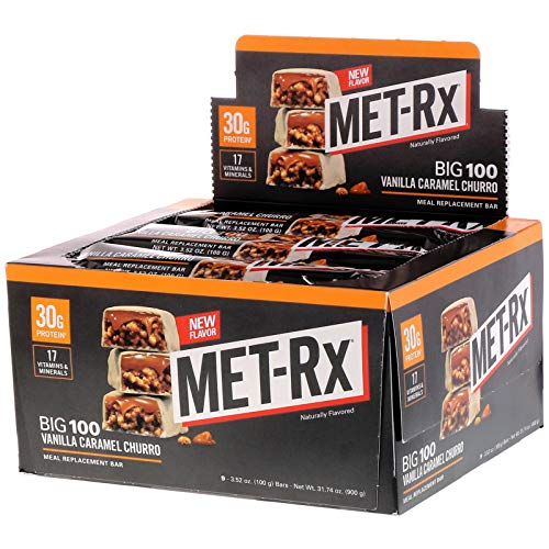 MET-Rx Big 100 Colossal Protein Bars, Great as Healthy Meal Replacement 9 Count