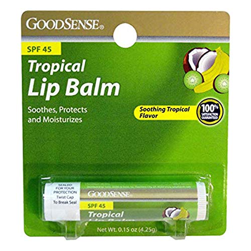 GoodSense Goodsense tropical lip balm spf 45 single pack 0.15 ounce, 0.15 Count