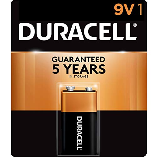 Duracell - CopperTop 9V Alkaline Batteries - long lasting, all-purpose 9 Volt battery for household and business - 1 count