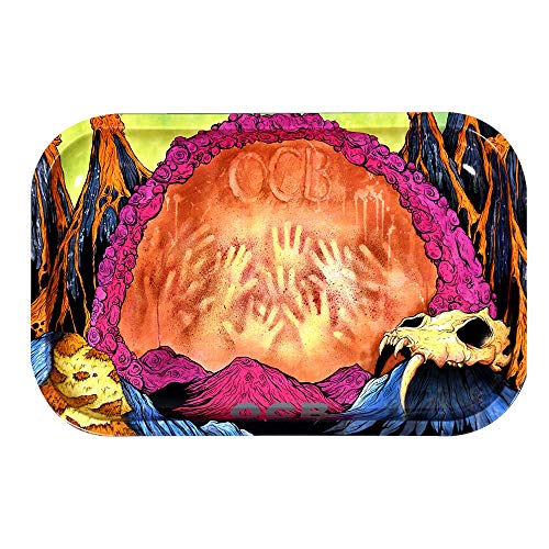 OCB Limited Edition Metal Rolling Tray- Early Man / 11" x 7"