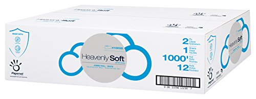 Papernet 410035 Heavenly Soft Special 410035 2-Ply Virgin Fiber Jumbo Roll Tissue 3.51" Height, 8.98" Width, 8.98" Length(Pack of 12)