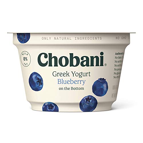 Chobani Non-Fat Greek Yogurt, Blueberry on the Bottom 5.3oz
