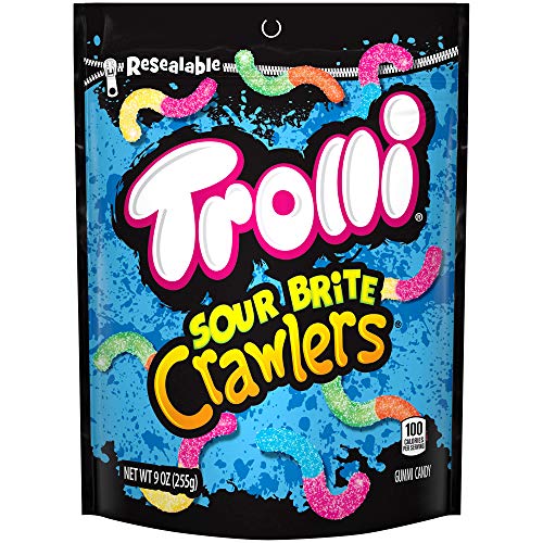 Trolli Sour Brite Crawlers Assorted Sour Chewy Candy Brite Crawlers Gummy 9 oz