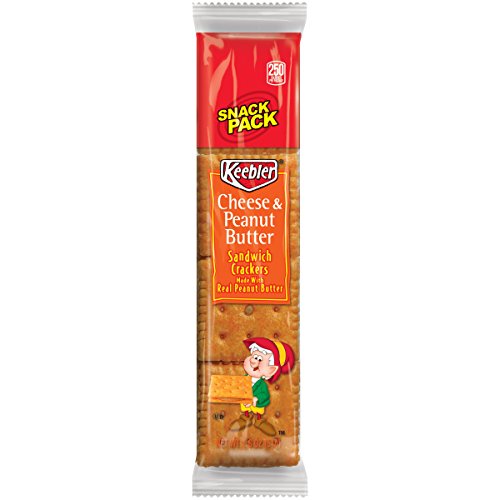 Keebler Sandwich Crackers Cheese & Peanut Butter Snack Pack 12/Box