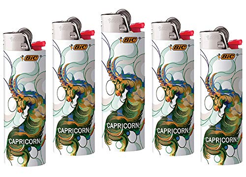 Bic Horoscope Lighters Capricorn 5 Pack Collectable Design