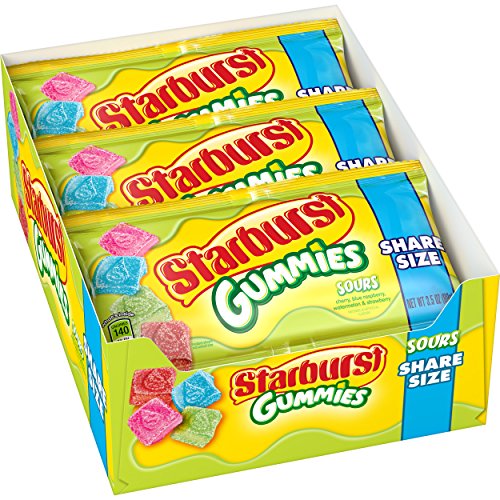 Starburst Sour Gummies Candy, 3.5 ounce (15 Share Size Packs)