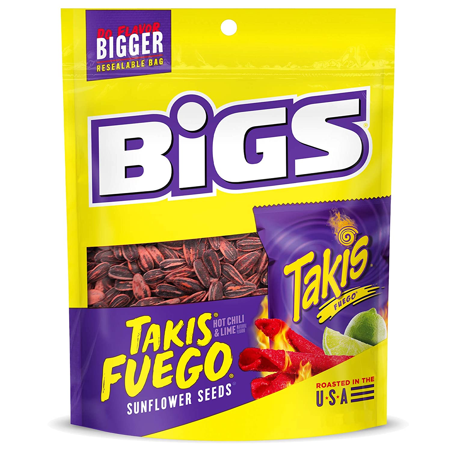 BIGS Takis Fuego Sunflower Seeds, Hot Chili Lime Flavor 5.35 oz