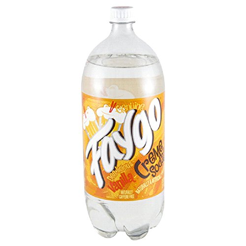 Faygo Vanilla Cream Soda - Smooth Creamy Flavor, 2-Liter Plastic Bottle (Pack of 8)