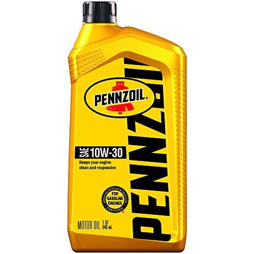 Pennzoil (550035052-6PK) SAE 10W-30 Motor Oil API GF-5- 1 Quart, (Pack of 6)
