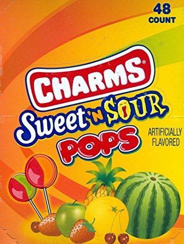 Charms Fluffy Stuff Cotton Candy Pops - 48 count