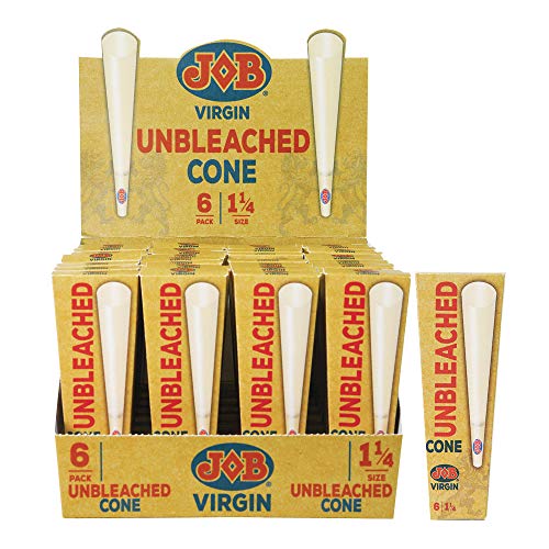 Job Virgin Unbleached Cones - 1 1/4" / 6pk 32pc Display