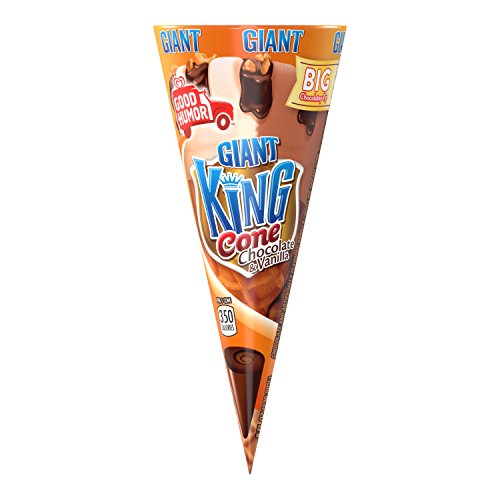 Good Humor King Ice Cream Cone, Vanilla & Chocolate Ice Cream, 8 oz