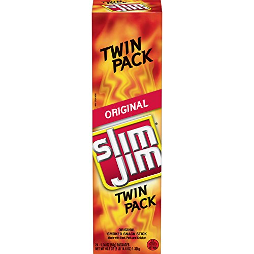 Slim Jim Twin Pack Smoked Meat Stick Original Flavor 1.94 oz. (24-Count)