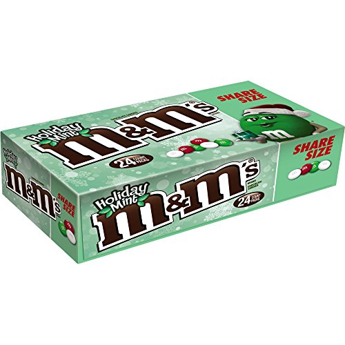 M&M's Mint Chocolate Christmas Candy, Share Size - 2.83 oz Bag