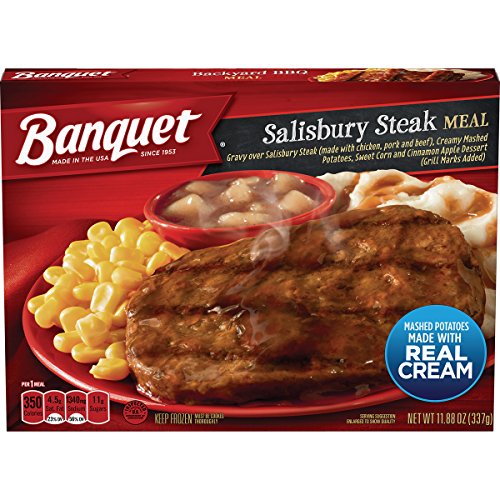 Banquet Classic Salisbury Steak Frozen Single Serve Meal, 11.88 Ounce