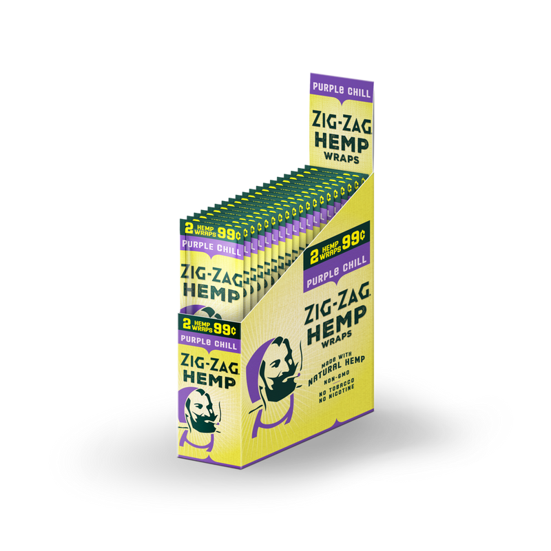 Zig Zag - Tobacco- Free - Flavored H Wraps, 50 Count, Purple Chill