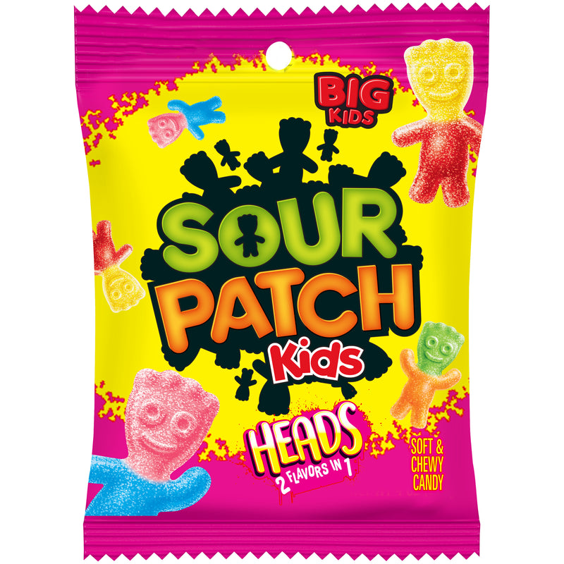 SOUR PATCH KIDS HEADS, 2 Flavors In One 5 Oz. Bag