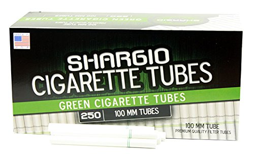 Shargio Green 100mm Menthol Cigarette Tubes 250 Count Per Box