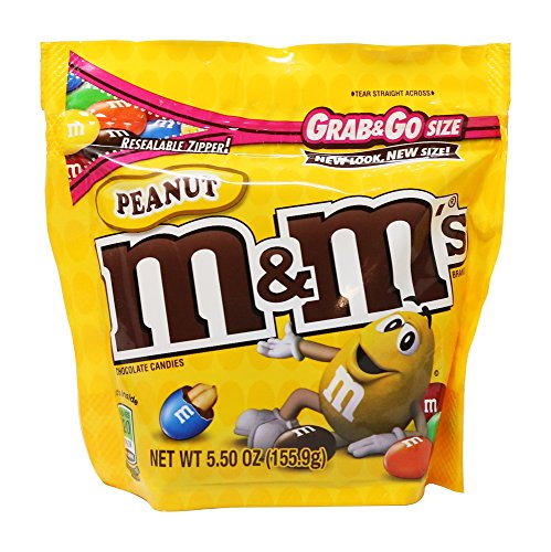 M&M's, Chocolate Candies, Peanut, 5.3 oz. Bag (1 Count)