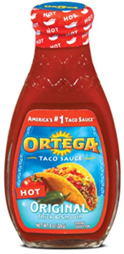 Ortega, Taco Sauce, Hot 8 oz Glass Jar
