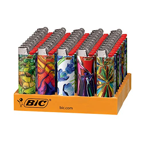 BIC Special Edition Blown Glass Series Lighters, 50-Count Tray