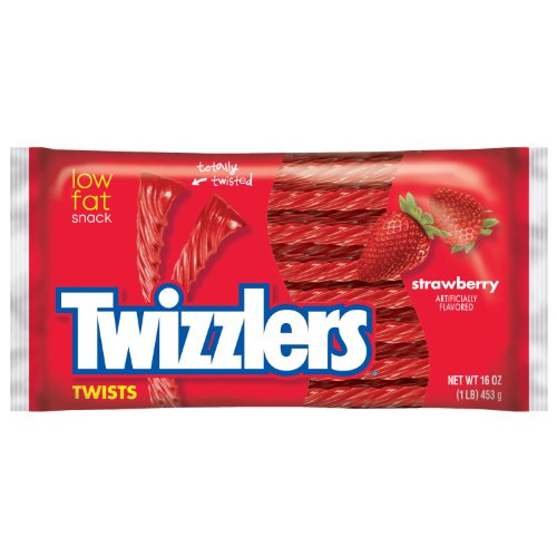 TWIZZLERS Licorice Candy, Strawberry, 16 Ounce