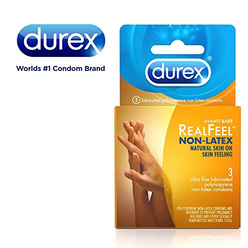 Durex Condom Real Feel Non Latex Condoms, 3 Count