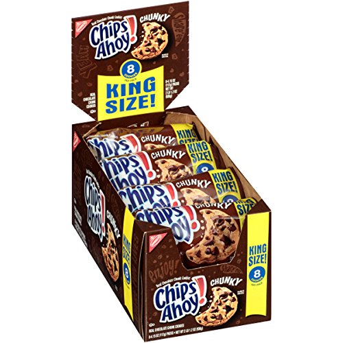 Chips Ahoy! Chunky, King Size, Cookies, 33.2 Ounce (Pack of 8)
