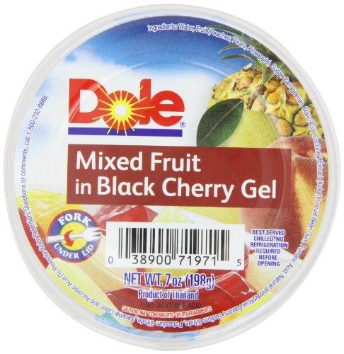 Dole Mixed Fruit In Black Cherry Gel, 7-Ounce Cup