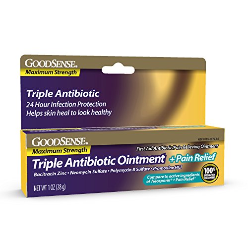 GoodSense Maximum Strength Triple Antibiotic Ointment plus Pain Relief 1 oz