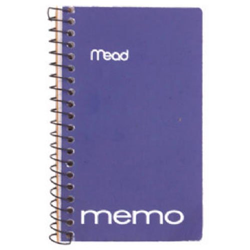 Mead Memo Book, College Ruled, 5 x 3 Inches, Wirebound, 60 Sheets, Assorted (45534)