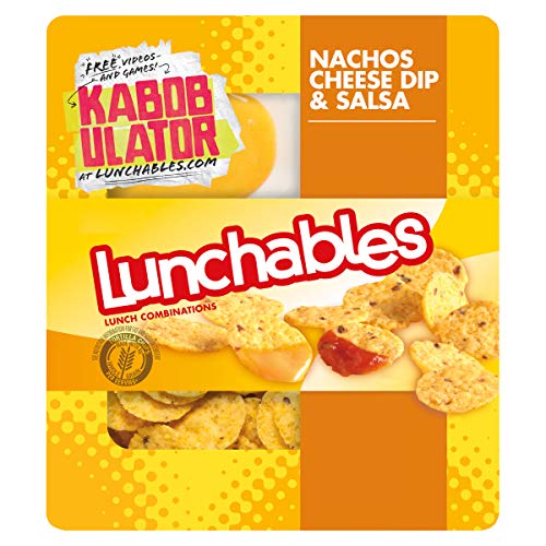Lunchables Nachos Cheese Dip & Salsa with Tortilla Chips Lunch Combination 4.4 oz Tray
