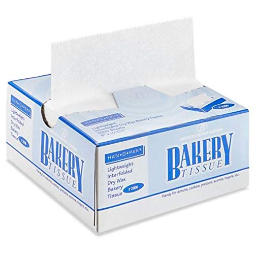 1000 Sheets Interfolded Dry Wax Paper White Bakery & Pastry Pick up Tissue