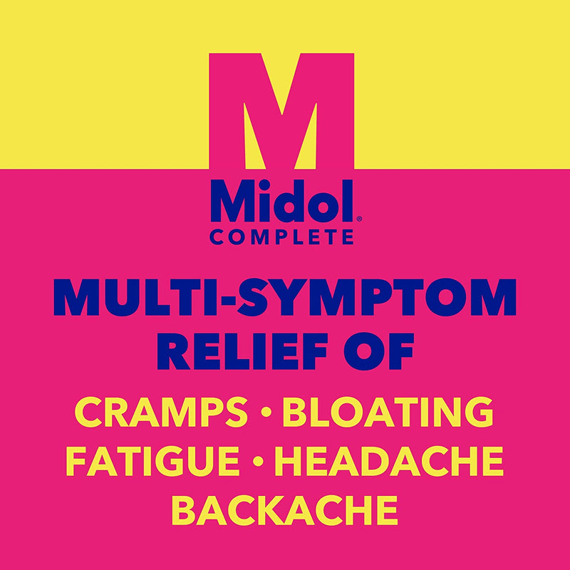 Midol Complete, Menstrual Period Symptoms Relief Caplets, 16 Count Box