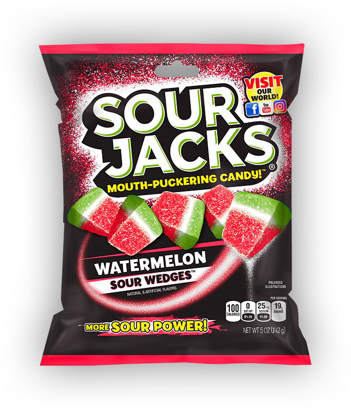 SOUR JACKS Sour Candies, Watermelon, 5 Ounce Shop the King