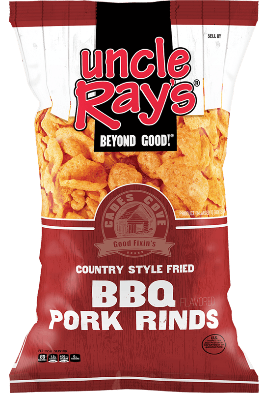 Uncle Ray's Pork Rind BBQ 2 oz () 12ct — Wholesale Uncle Ray's Chips ...