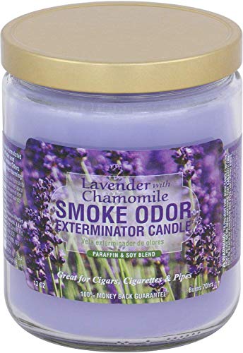Smoke Odor Exterminator Candle, Lavender Chamomile Scent - 13 oz, Long-Lasting, Neutralizes Odor (Pack of 12)