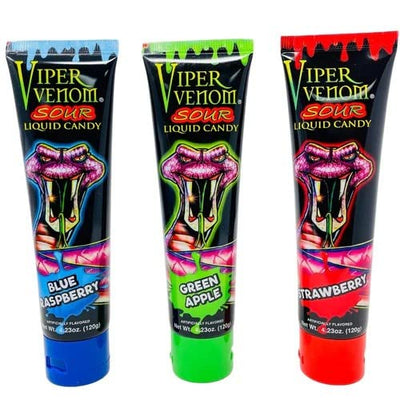 Viper Venom Sour Liquid Candy, Tangy Treat, 4.23 oz Tube (Case of 12)