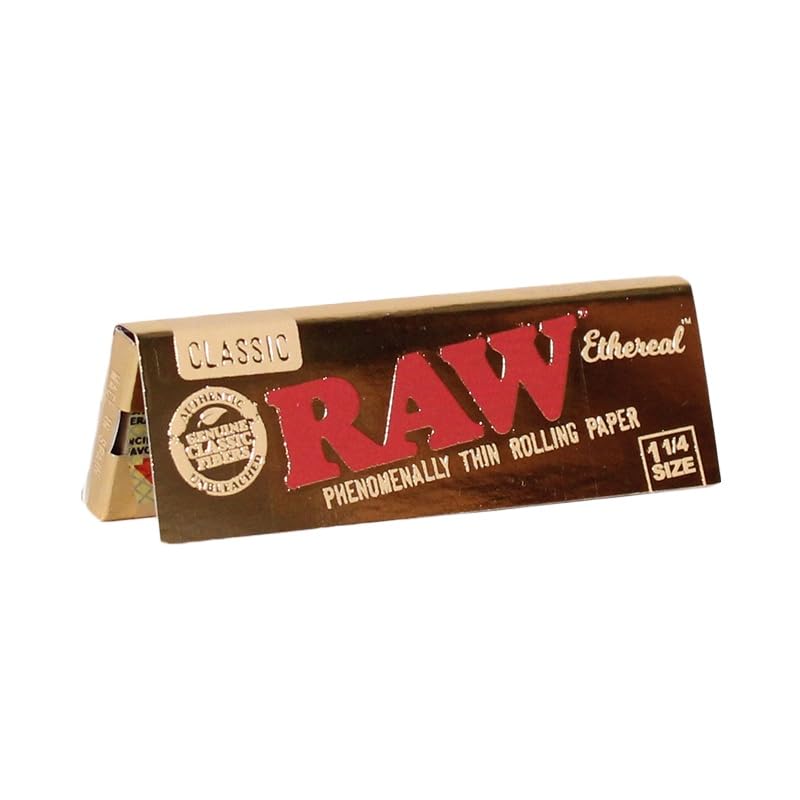 RAW Ethernal 1 1/4 Rolling Papers, Gold Edition (Pack of 50)