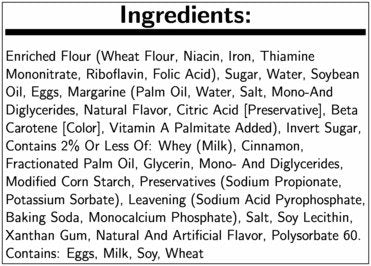 Otis Spunkmeyer Cinnamon Crumb Cake 4oz 24-Pack Wholesale