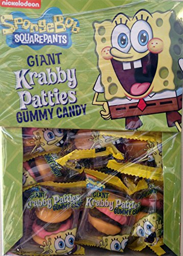 Spongebob Squarepants Giant Krabby Patties Gummy Candy (Pack of 36)