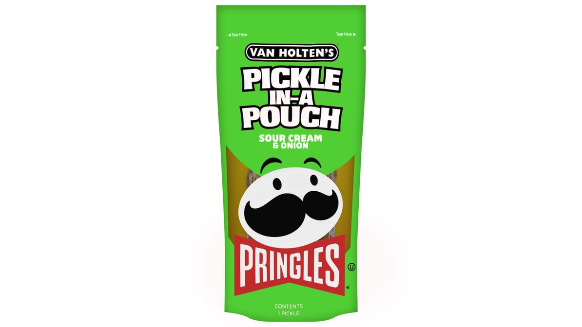 Van Holten's Pringles Sour Cream & Onion Pickle-In-A-Pouch 12-Pack Wholesale