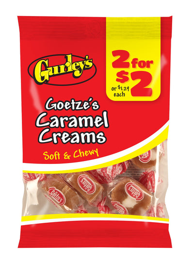 Gurley's Goetzes Soft Caramel Creams, Chewy Milk Caramel Candies (Pack of 12)